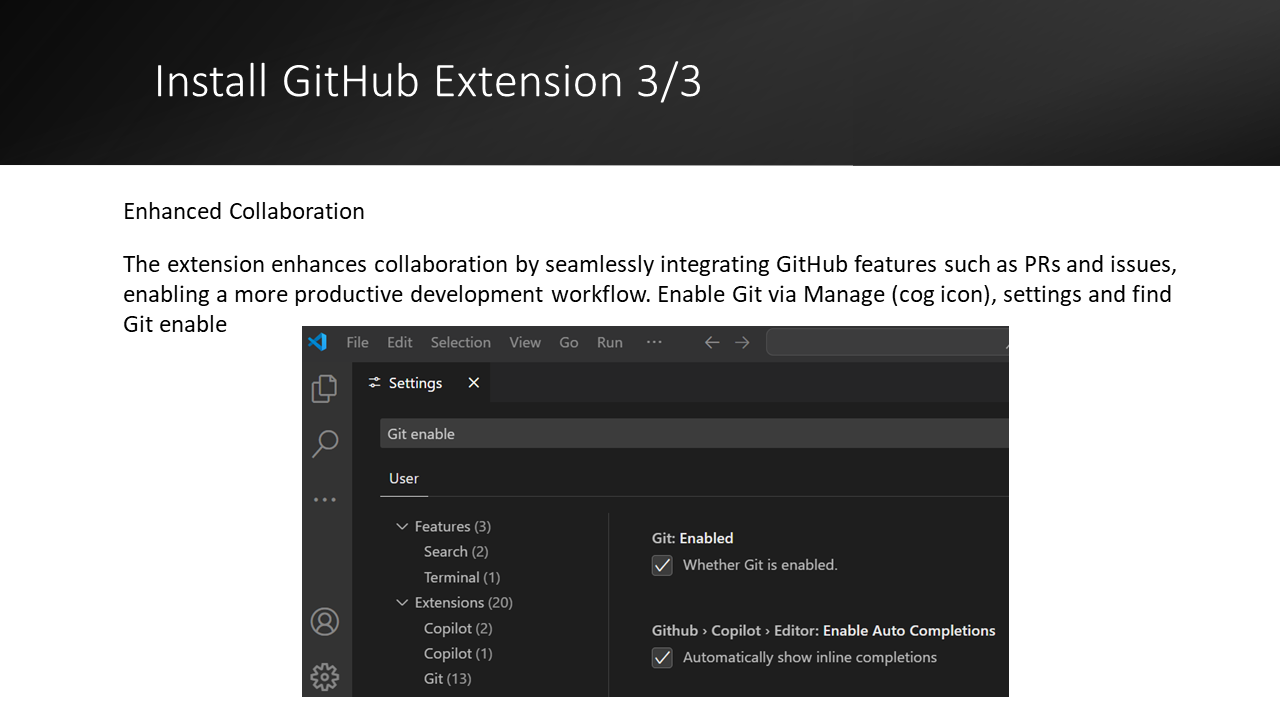 GitHub extension
