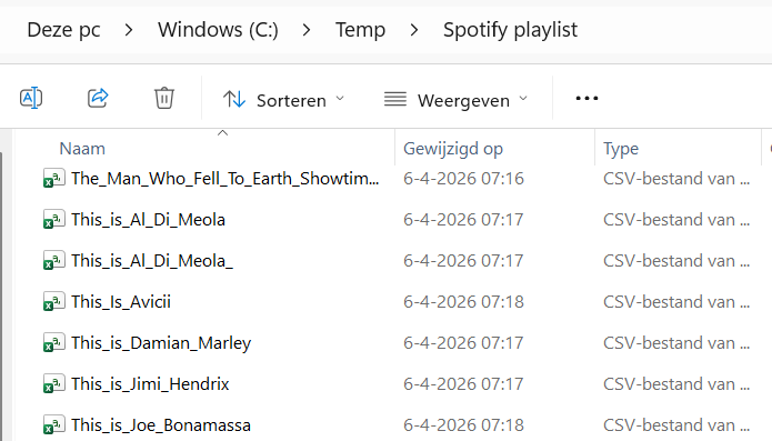 Export Spotify playlist
